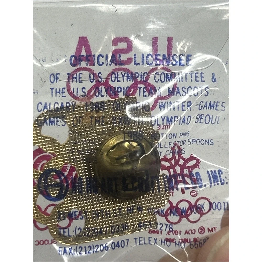 Vintage USA Olympic Rings Hertz Sponsor Lapel Pin Brand New In Package 1988